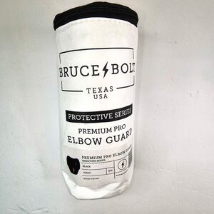 NWT Bruce Bolt Premium Pro Elbow Guard Black Protective Series Adult